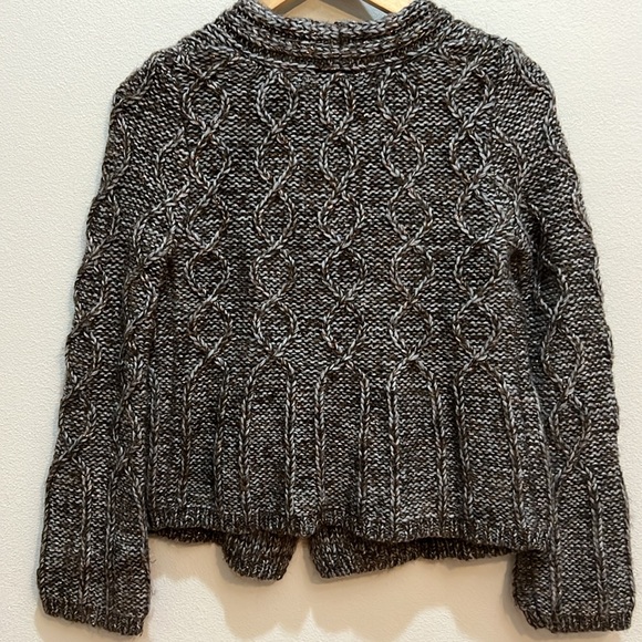 LOFT sequins gray cardigan with acrylic and wool - Picture 8 of 15